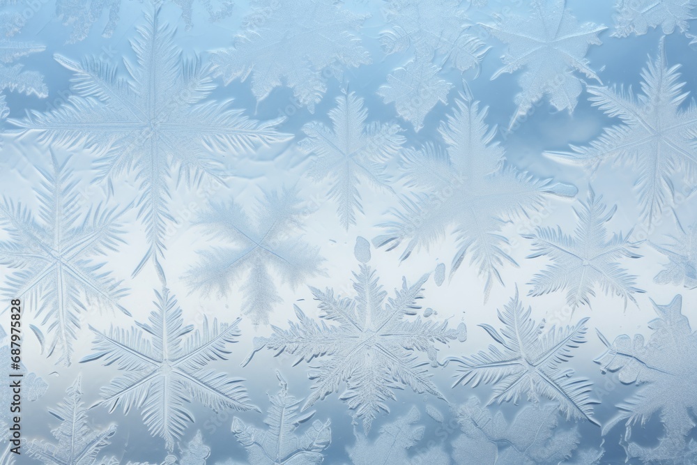 Beautiful frost pattern on a window
