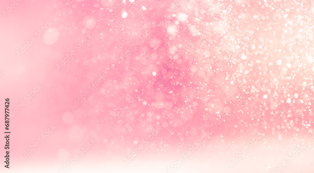 Abstract Pink bokeh defocus glitter blur background.