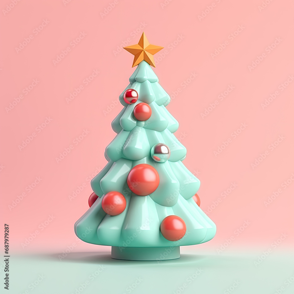 A cute colorful cartoon Christmas tree. A cute colorful cartoon Christmas tree.