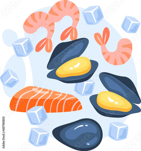 Seafood Mix On Ice