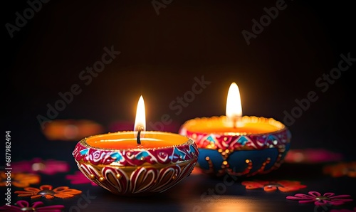 Romantic Candlelight on Table with Warm Glow and Cozy Atmosphere