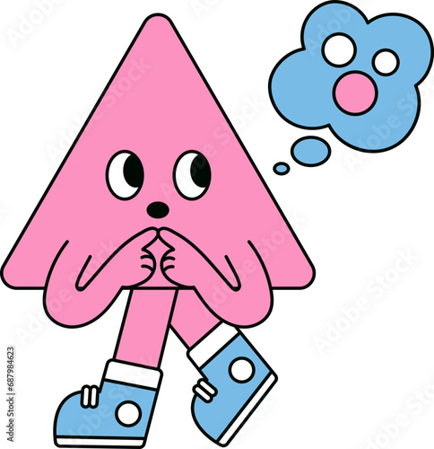 Cute Colorful Geometric Cartoon