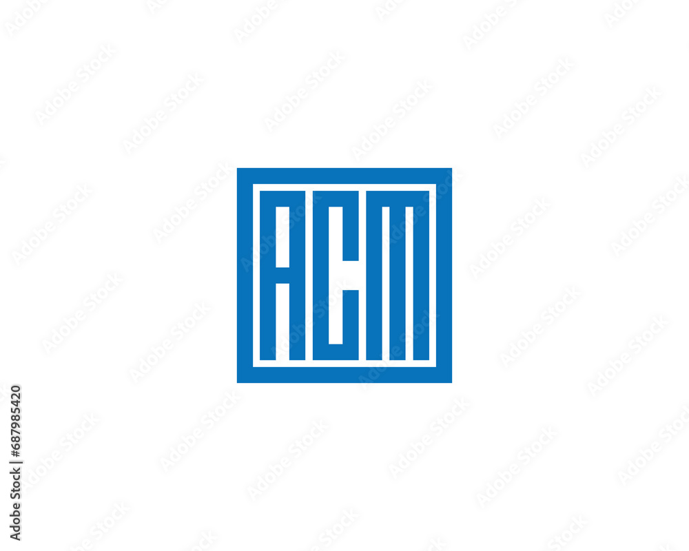 ACM logo design vector template