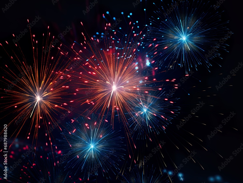 fireworks  light up the sky Abstract colored firework background 
