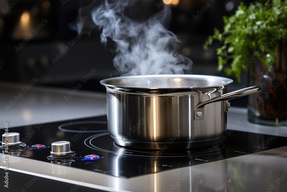 induction cooker in the kitchen induction cooker in the kitchen
