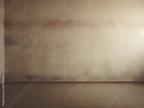 Simple room, beige Wall, vinyl Floor