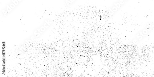 Black grainy texture isolated on white background. Dust overlay. Dark noise granules. Abstract grunge overlay texture of old grunge surface