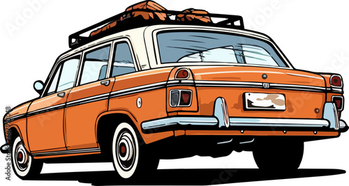 Traveling car clipart design illustration