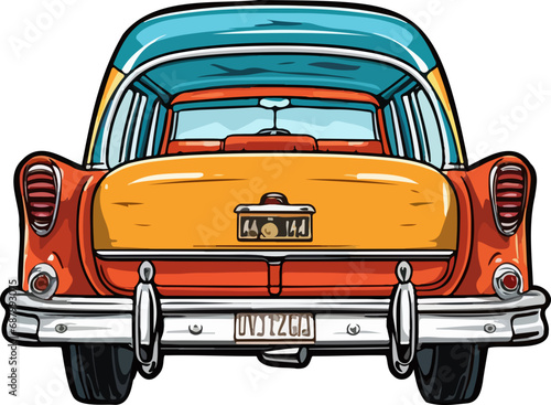 Traveling car clipart design illustration