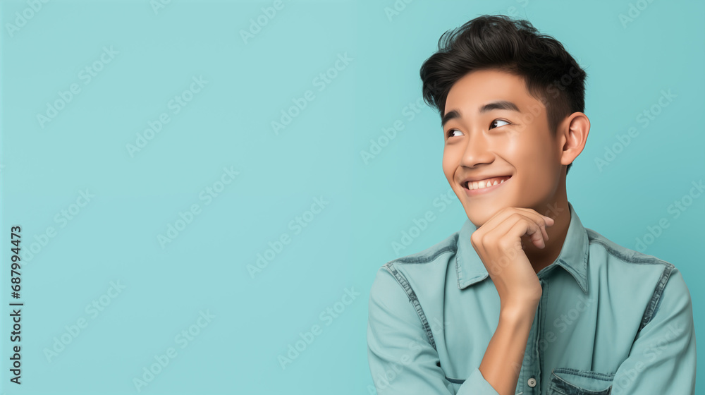 Fototapeta premium a young man smiling and happy