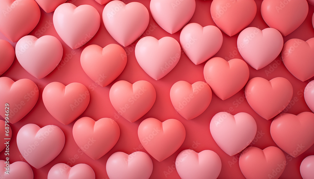 heart shaped candy background for valentine's day. hearts close-up. message of love.