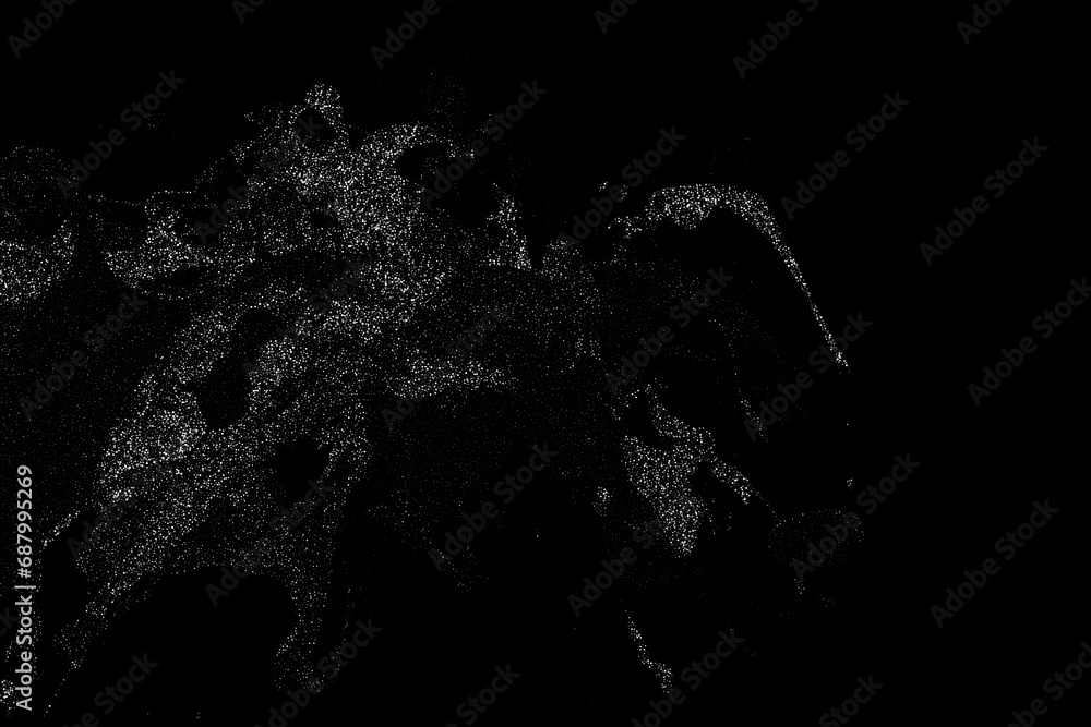 Fototapeta premium Silver dust on a black background. Festive background. eps 10