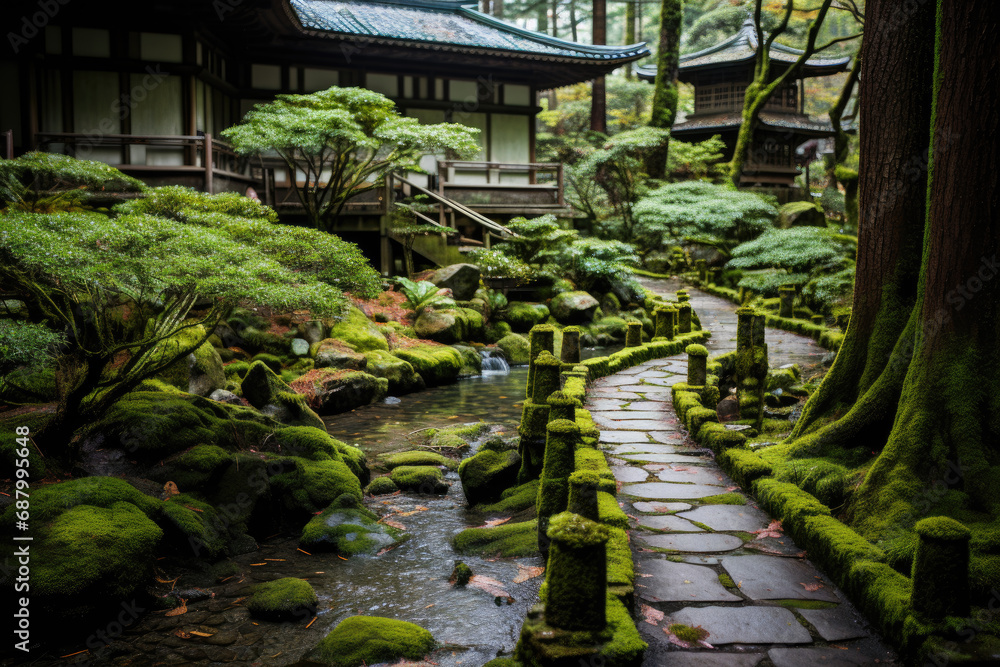 Traditional Japanese Tea Garden Traditional Japanese Tea Garden