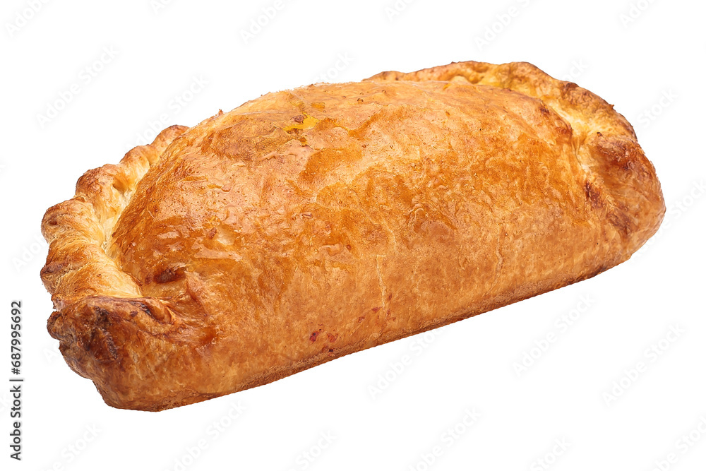 homemade baked goods, oval bun pie, bakery products on white isolated background homemade baked goods, oval bun pie, bakery products on white isolated background
