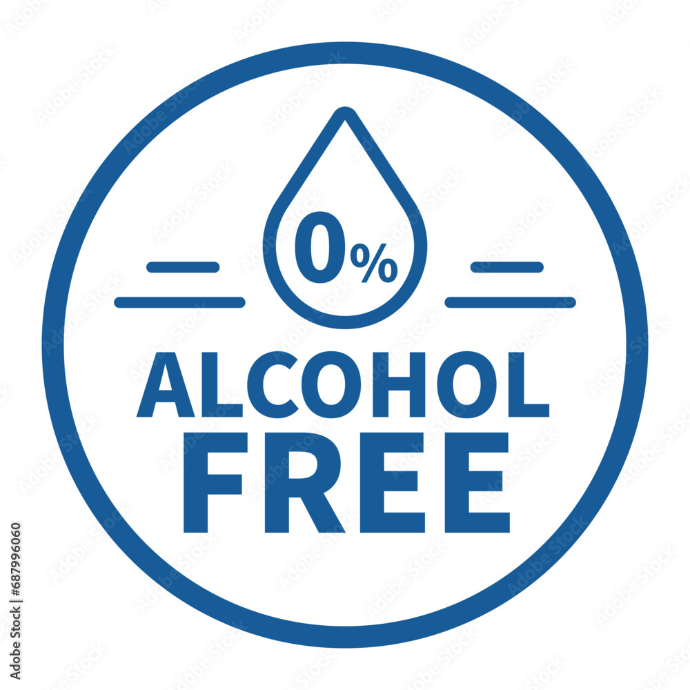 Alcohol Free Sign In Blue Circle Line Shape For Label Product Warranty Guarantee Information Business Marketing
Alcohol Free Sign In Blue Circle Line Shape For Label Product Warranty Guarantee Information Business Marketing
