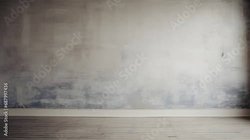 Simple room, grey Wall, vinyl Floor