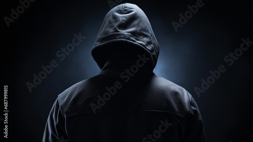 A man in a hooded jacket