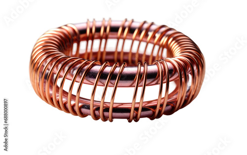 Inductor Coil On Transparent Background