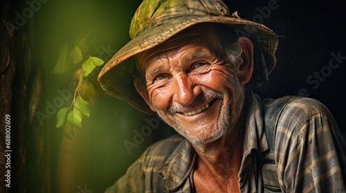 Portrait of an elderly farmer