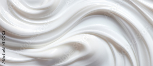 Velvety yogurt texture in detail  epitome of dairy creaminess.