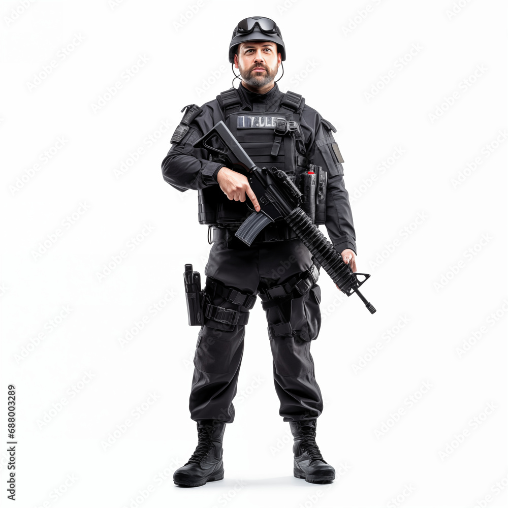 Special forces soldier. Shot in studio. Isolated on white Special forces soldier. Shot in studio. Isolated on white
