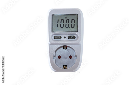 Isolated power watt meter on a transparent background, png