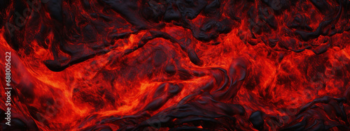 Vivid lava texture in eruption.
