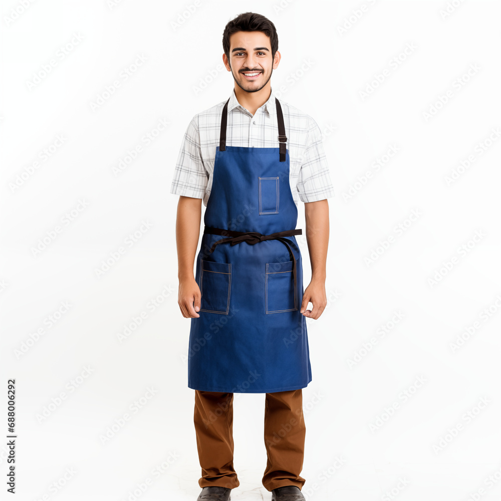 Half length shot of cook posing, wearing uniform isolated on white background Half length shot of cook posing, wearing uniform isolated on white background