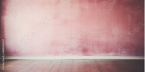Simple room, pink Wall, concrete Floor
