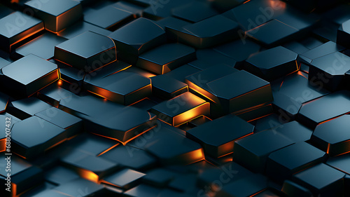 Hexagonal background. Reali...