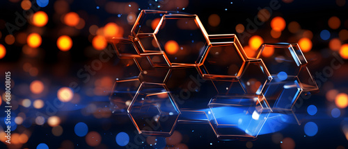 Hexagonal background. Reali...