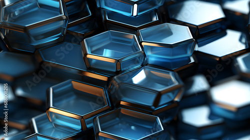 Hexagonal background. Reali...