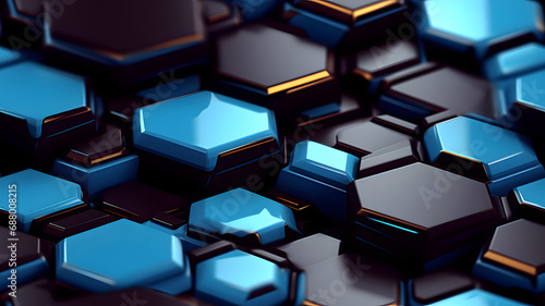 Hexagonal background. Reali...