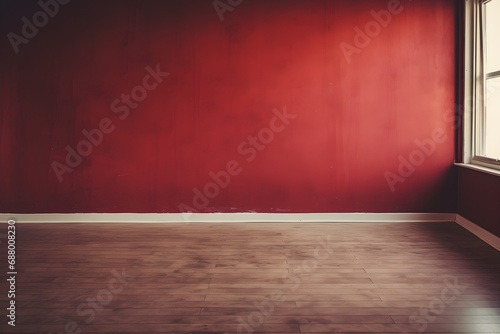Simple room, red Wall, vinyl Floor © Hasan