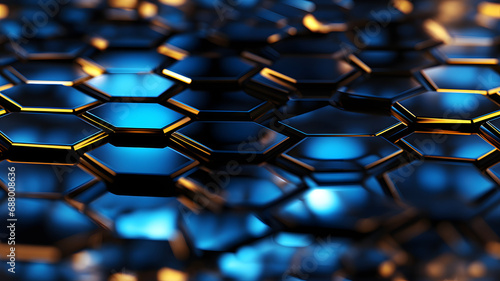 Hexagonal background. Reali...