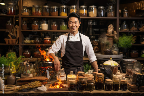 male chef in the kitchen