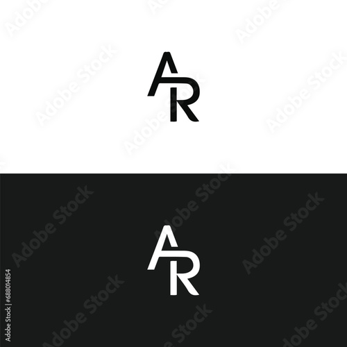 AR logo. A R design. White AR letter. AR, A R letter logo design. Initial letter AR linked circle uppercase monogram logo. A R letter logo vector design. 