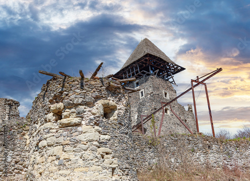 Ruins of Nevitsky Castle. Uzhgorod, Ukraine photo