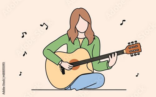 guitar player in action