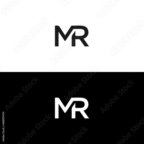 MR logo. M R design. White MR letter. MR, M R letter logo design. Initial letter MR linked circle uppercase monogram logo. M R letter logo vector design. 