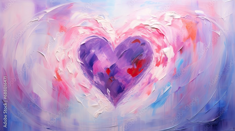 abstract watercolor background with heart