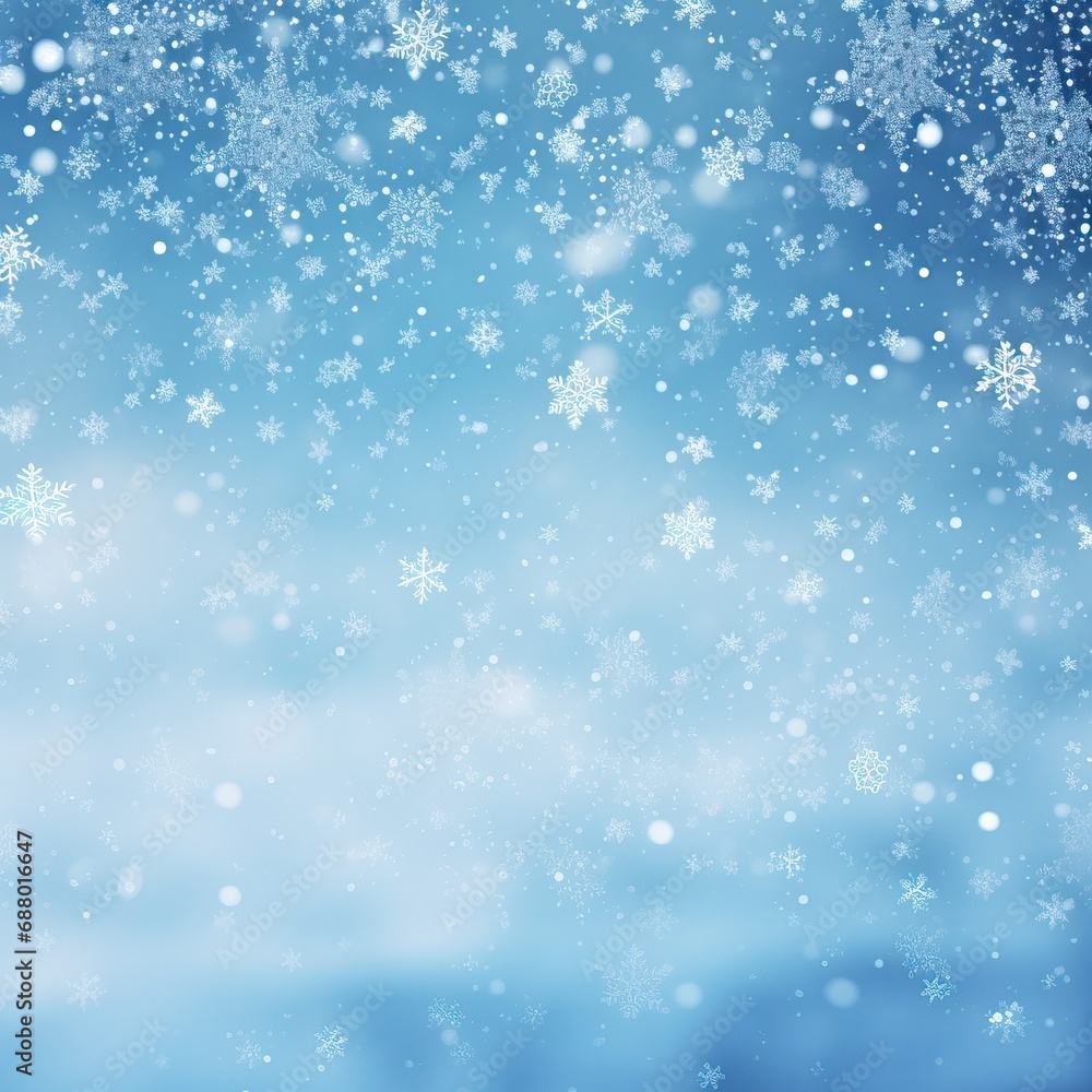 Winter Snow Background with snowflakes. Christmas wallpaper