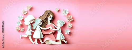 Mother's Day paper craft style