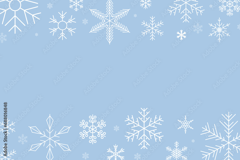 Decorative winter background with snowflakes, snow, stars. Vector illustration Decorative winter background with snowflakes, snow, stars. Vector illustration