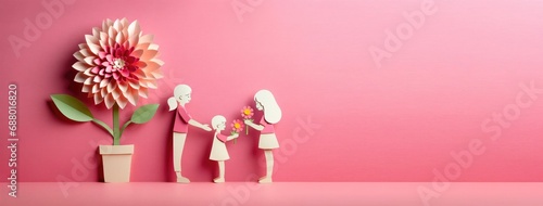 Mother s Day paper craft style