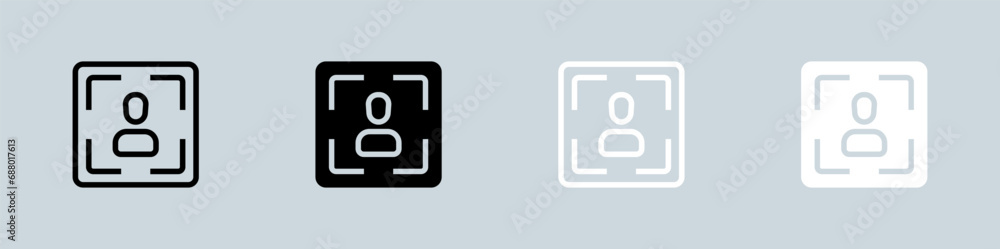 Audience icon set in black and white. Person signs vector illustration. Audience icon set in black and white. Person signs vector illustration.