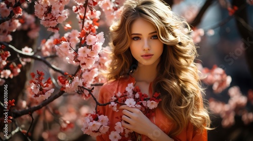 Beautiful Young Girl Guy Park Spring, HD, Background Wallpaper, Desktop Wallpaper