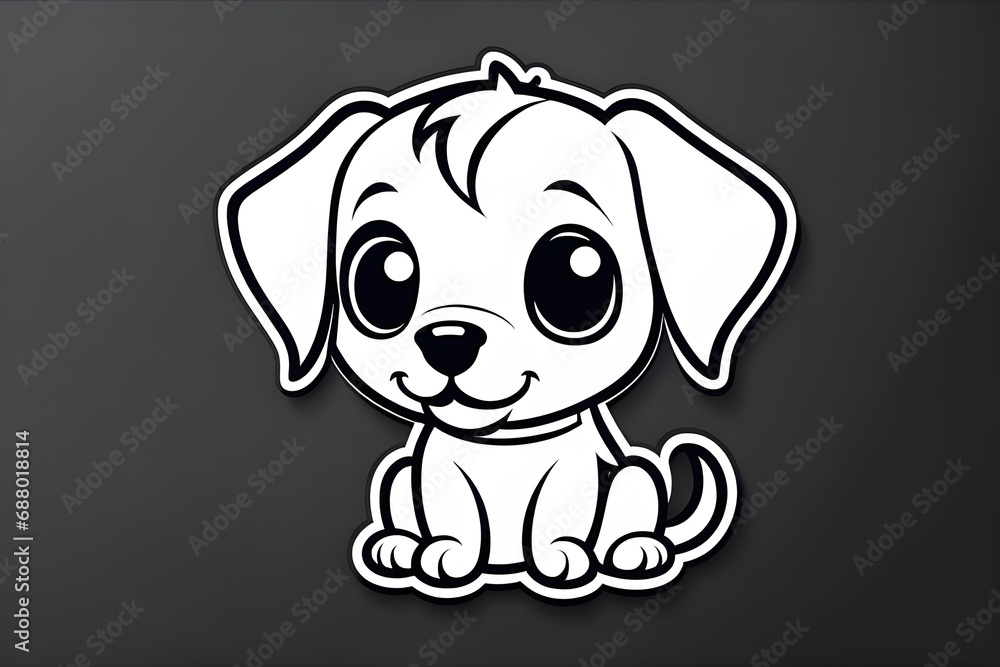 A cute dog. Generative AI A cute dog. Generative AI