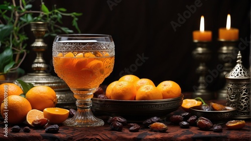 Ramadan dates foods drinks and grapes fruits background photo