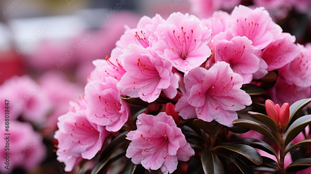 Blooming Rhododendron Bush Public Park, HD, Background Wallpaper, Desktop Wallpaper
